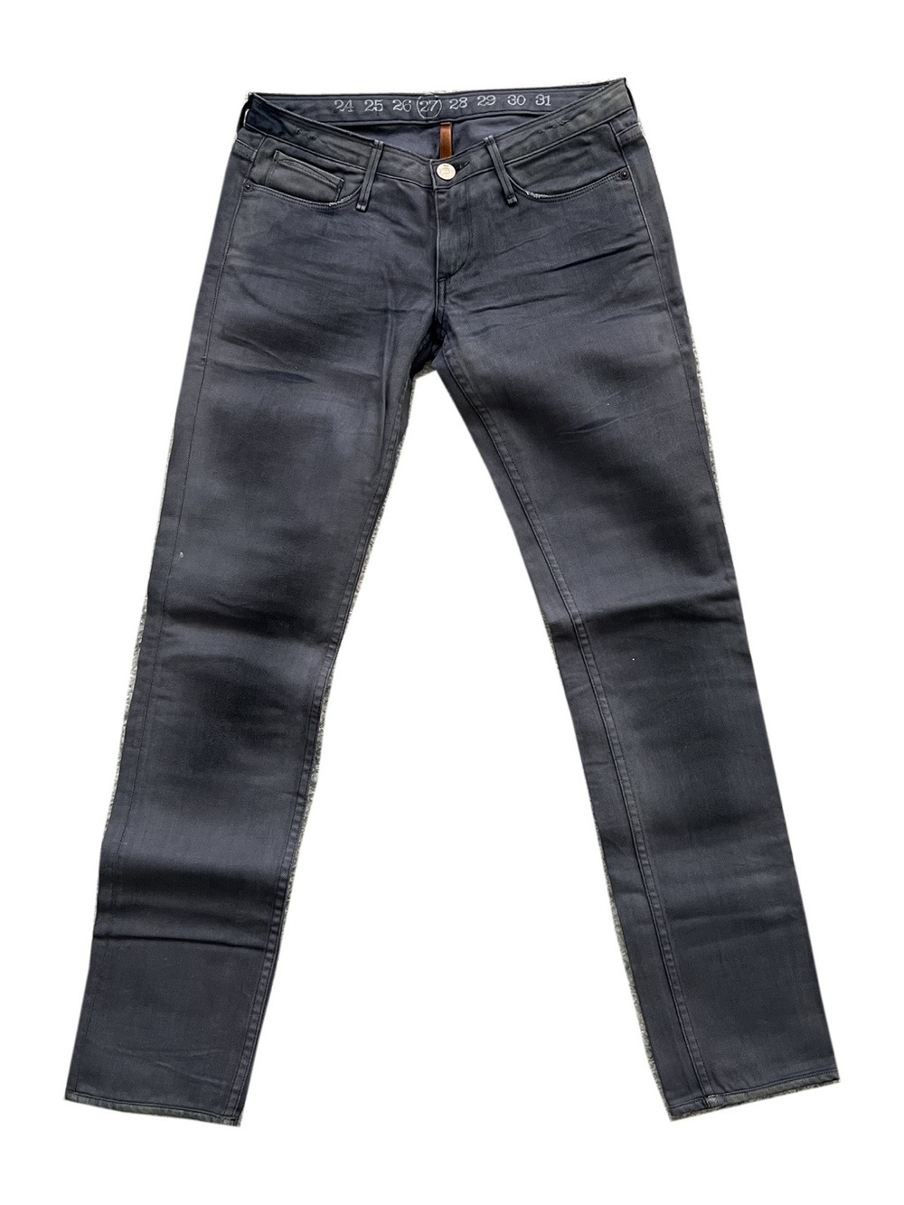 Earnest Sewn Harlan No. 71 women’s cigarette-leg jeans, size 27 Carbon Black